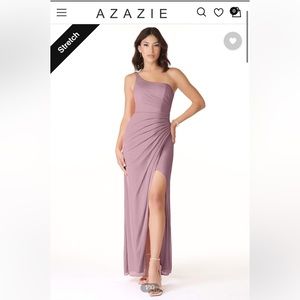 Azazie Cassia Dress - Dusty Rose